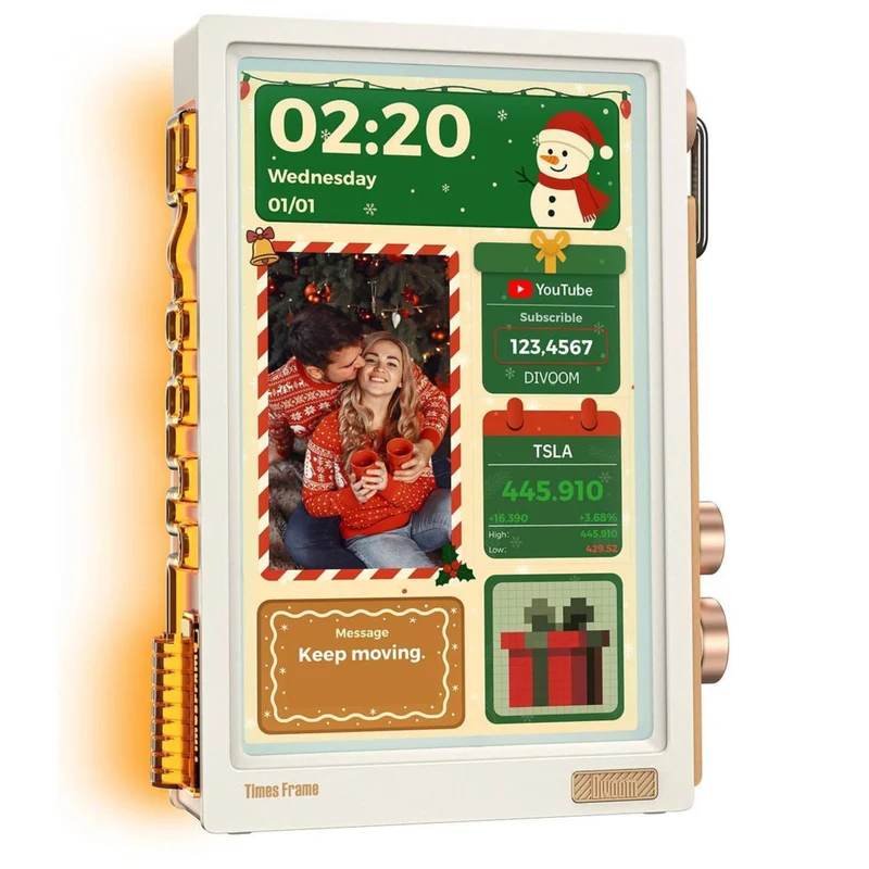 Divoom Times Frame Pixel Art Digital Photo Frame - White