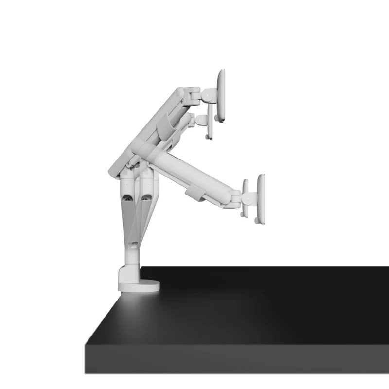 Kanto Desktop Monitor Arm/Mount for 17" - 32" Monitors - Dual Monitor - White