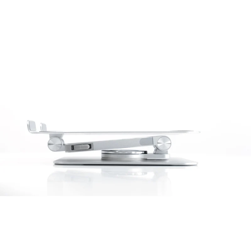 ShoppingAll - Support ergonomique réglable en hauteur et en angle pour ordinateur portable jusqu'à 17" - Argent