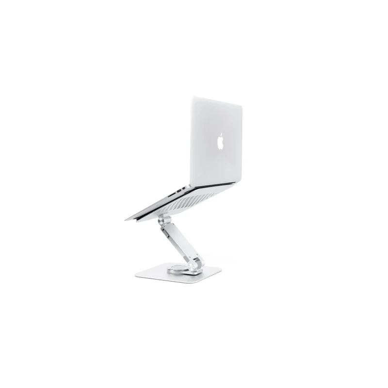 ShoppingAll - Support ergonomique réglable en hauteur et en angle pour ordinateur portable jusqu'à 17" - Argent