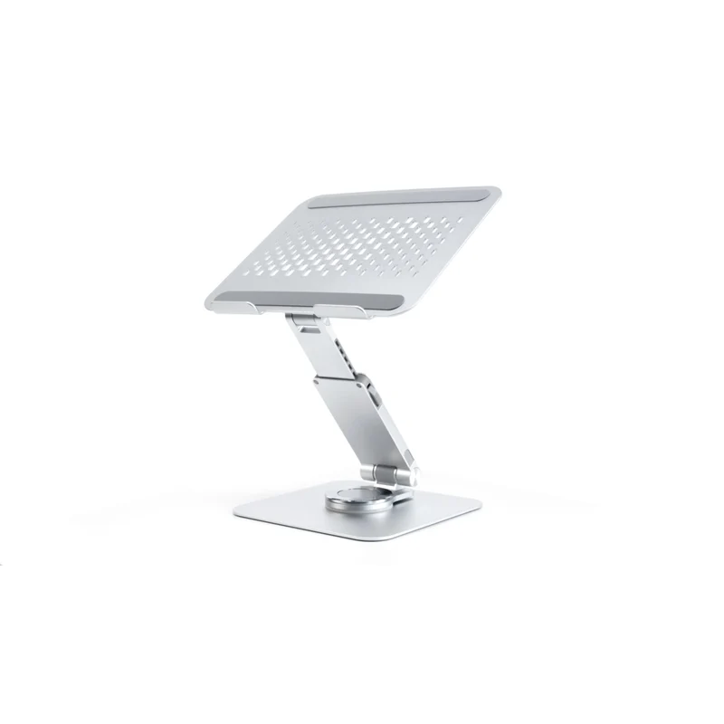 ShoppingAll - Support ergonomique réglable en hauteur et en angle pour ordinateur portable jusqu'à 17" - Argent