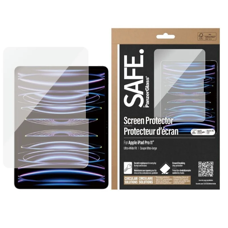 PanzerGlass SAFE Screen Protector for iPad Pro 11" M4 (2024) - Ultra-Wide Fit - Clear