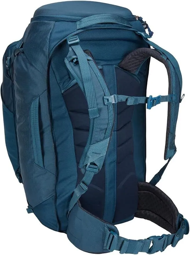 Thule 70L Womens Landmark Backpack Travel Hiking Bag with Laptop Sleeve in Majolica Blue