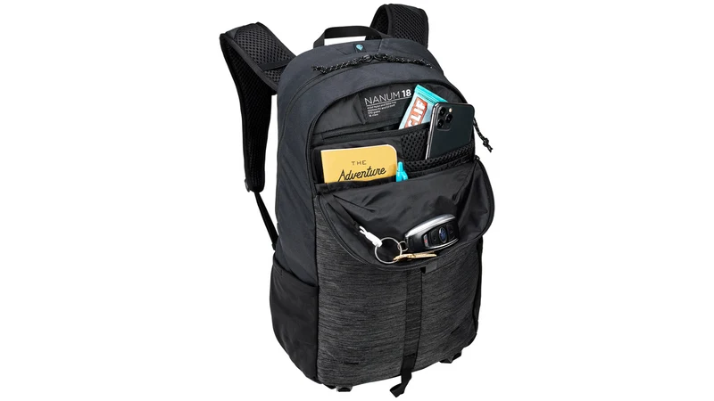 Thule Nanum 420D Nylon Oxford 18L 47cm Hiking Backpack Outdoor Travel Bag in Black
