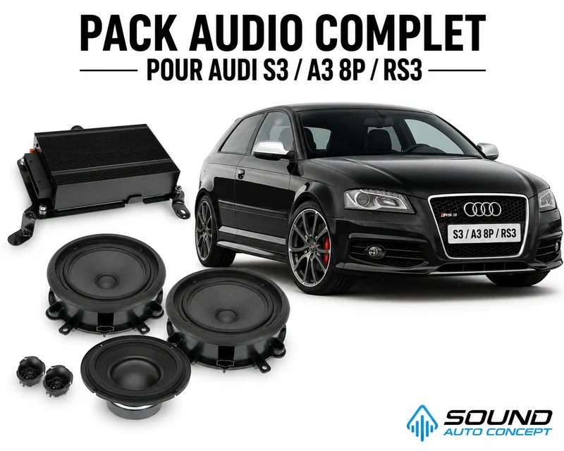 Alpine SPC-300A3 – Kit Audio Plug & Play Premium DSP 8 Canaux pour Audi A3 / S3 / RS3