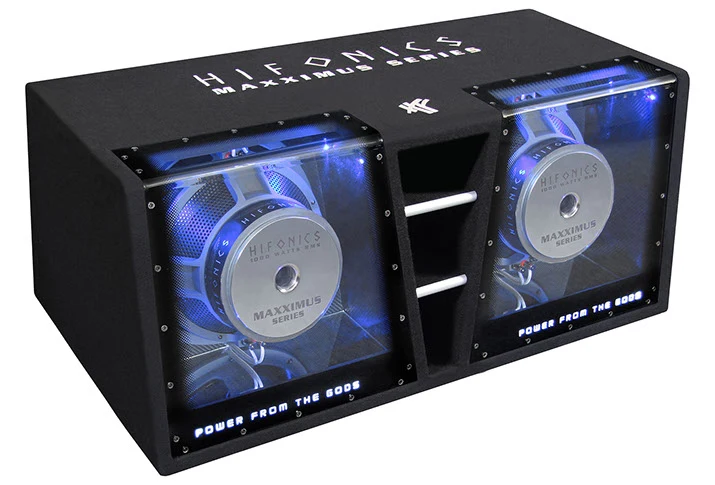 Hifonics MXZ12DUAL - Caisson Dual Bandpass 2x30cm 2000W RMS LED