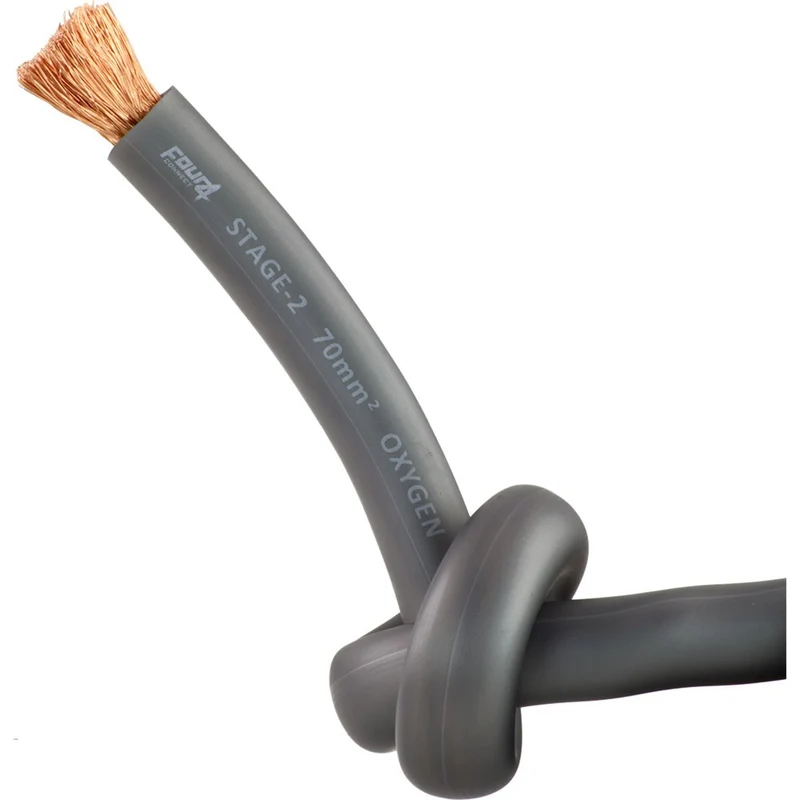 Câble d'alimentation OFC 70 mm² FOUR Connect STAGE2, gris fumé,