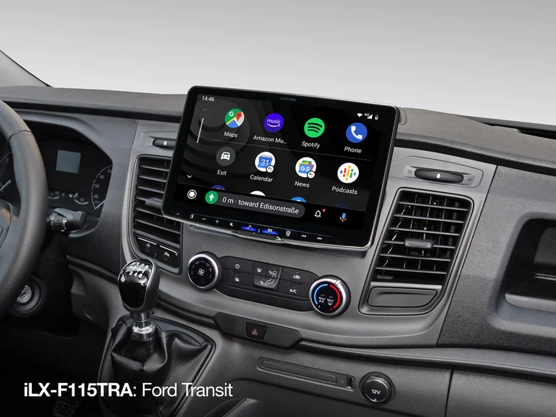 Alpine iLX-F115TRA – Autoradio 11" HD pour Ford Transit Custom (2018+)