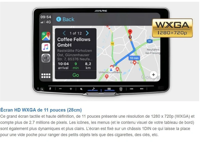Alpine iLX-F115TRA – Autoradio 11" HD pour Ford Transit Custom (2018+)