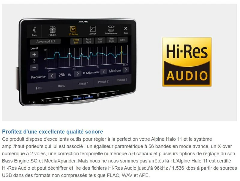 Alpine iLX-F115TRA – Autoradio 11" HD pour Ford Transit Custom (2018+)