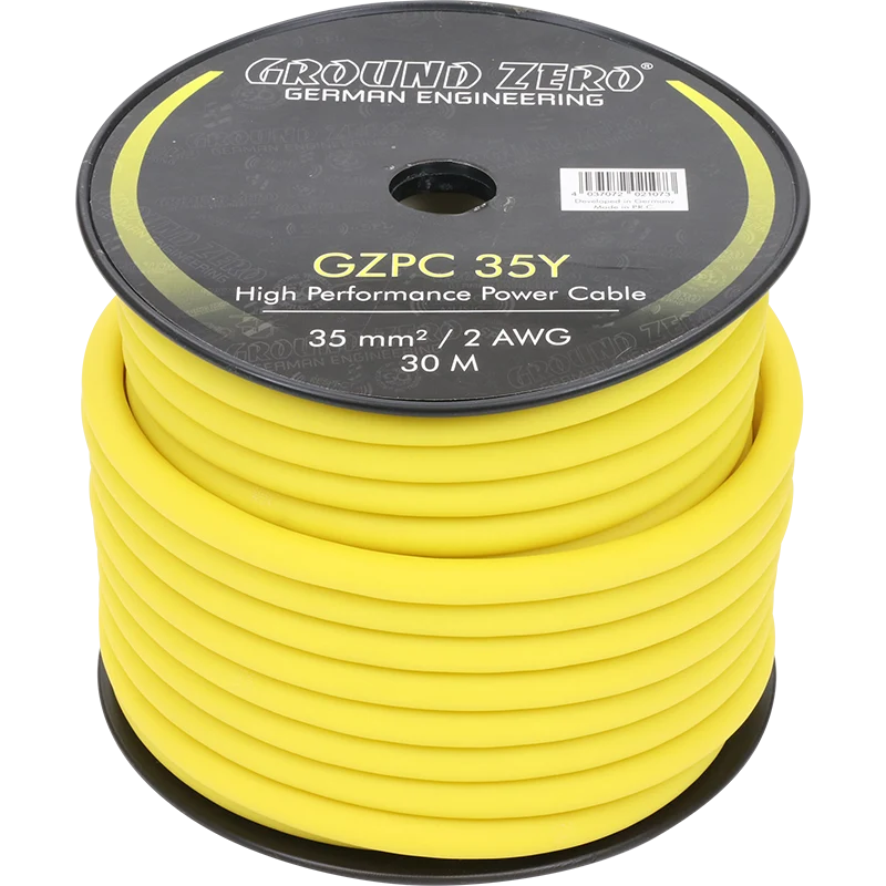 Cable alimentation 35 mm² jaune Ground Zero