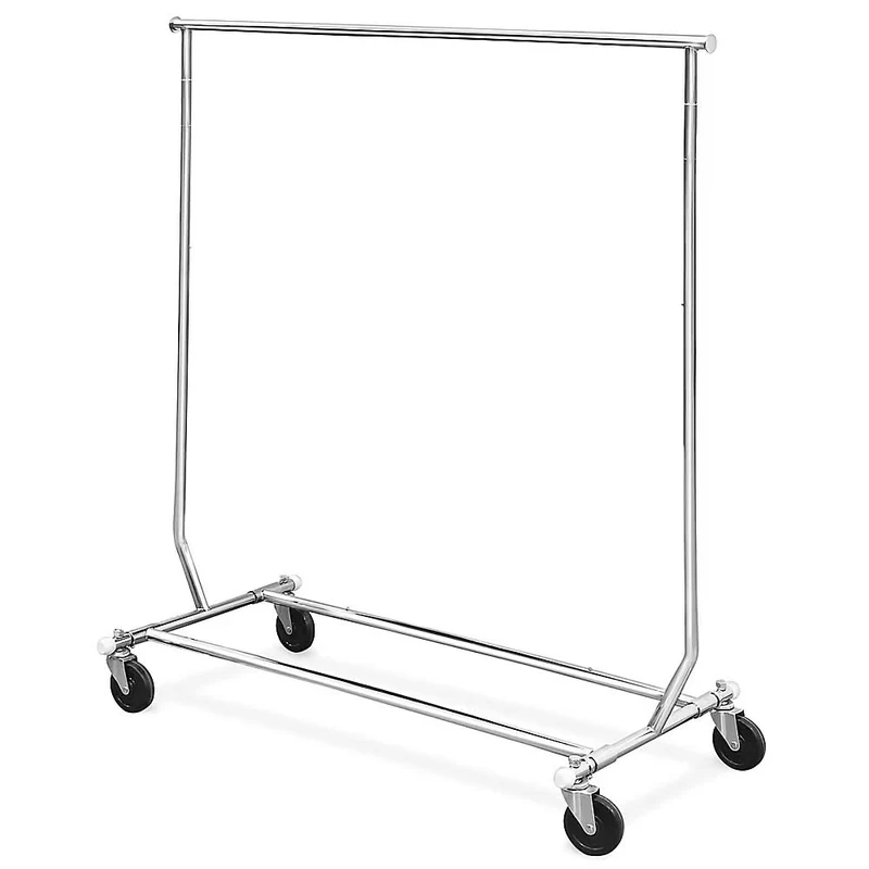 Rolling clothes rack