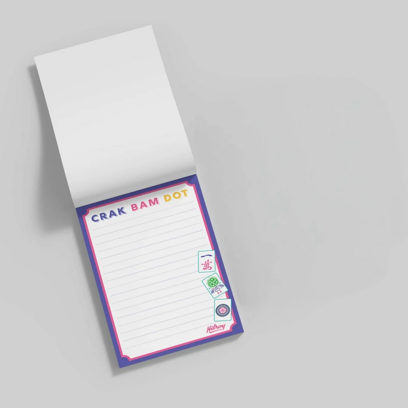 Hilroy - Bloc-notes épais Mahjong, 4 po l x 6 po H, blanc, Ligné, 160 feuilles