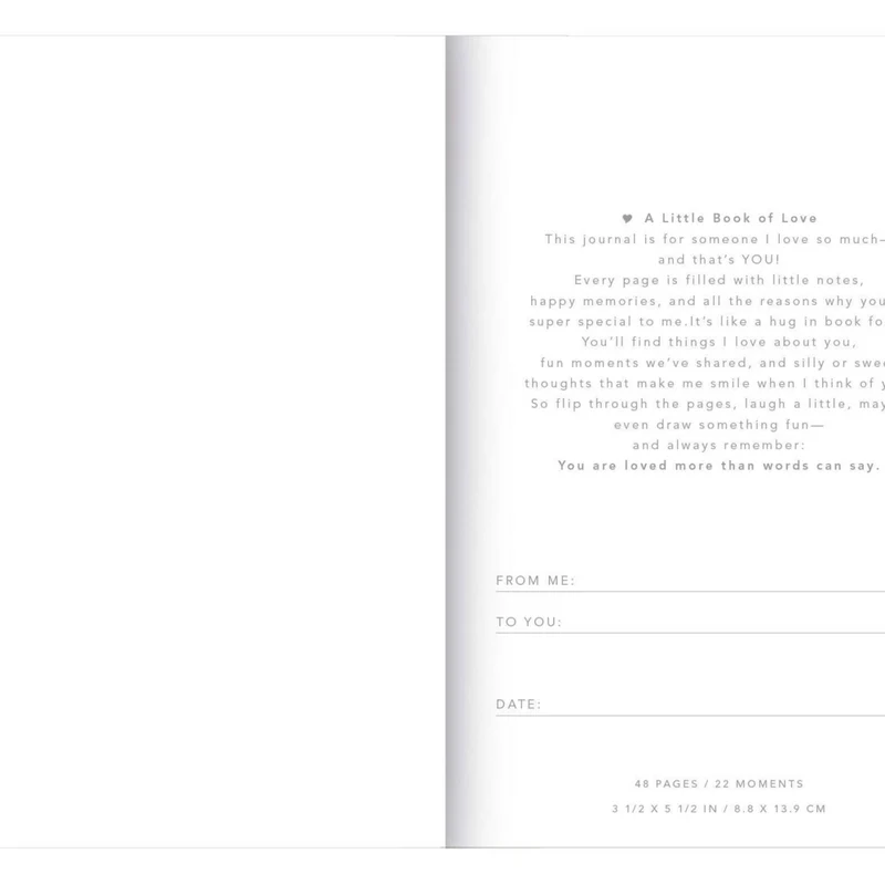 Mead Moments I Love You Journal - 3-1/2" X 5-1/12" - 48 Pages