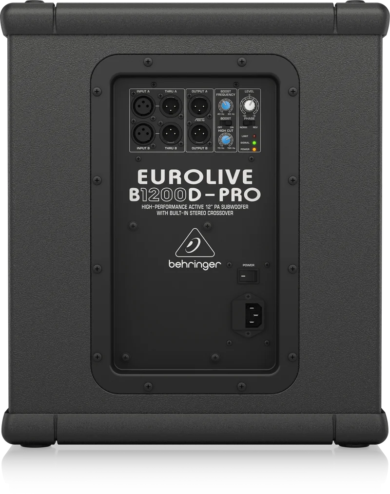 Behringer B1200D-PRO 500W 12in Powered Subwoofer - OPEN BOX