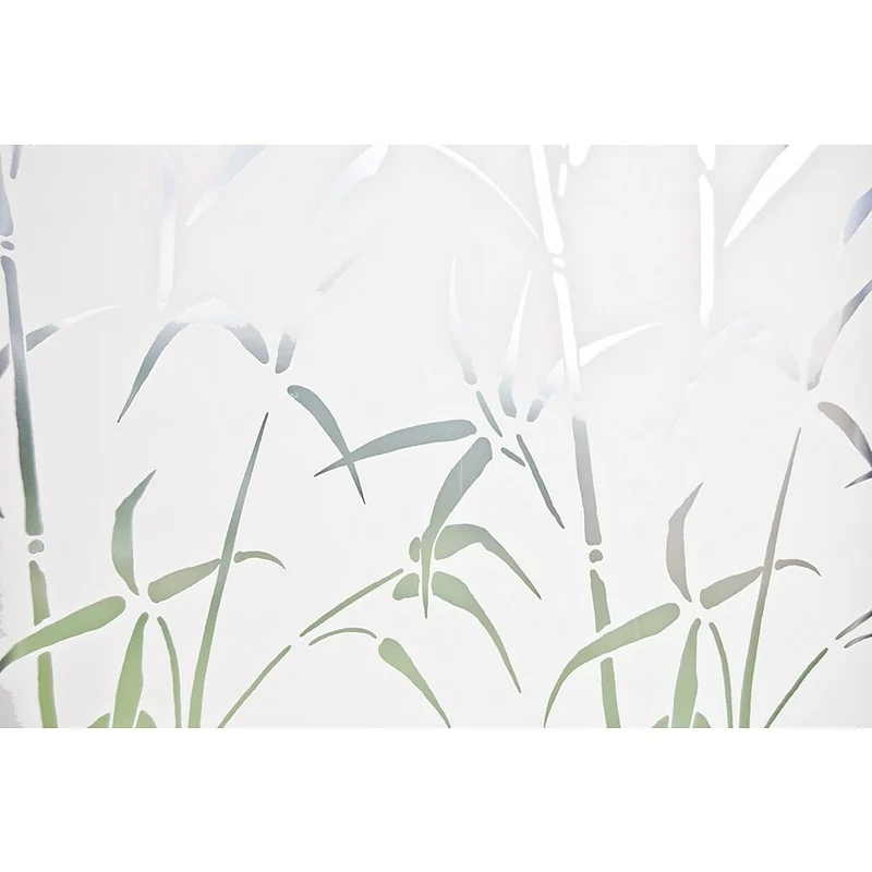 Brewster Bamboo Static Cling Door Privacy Film