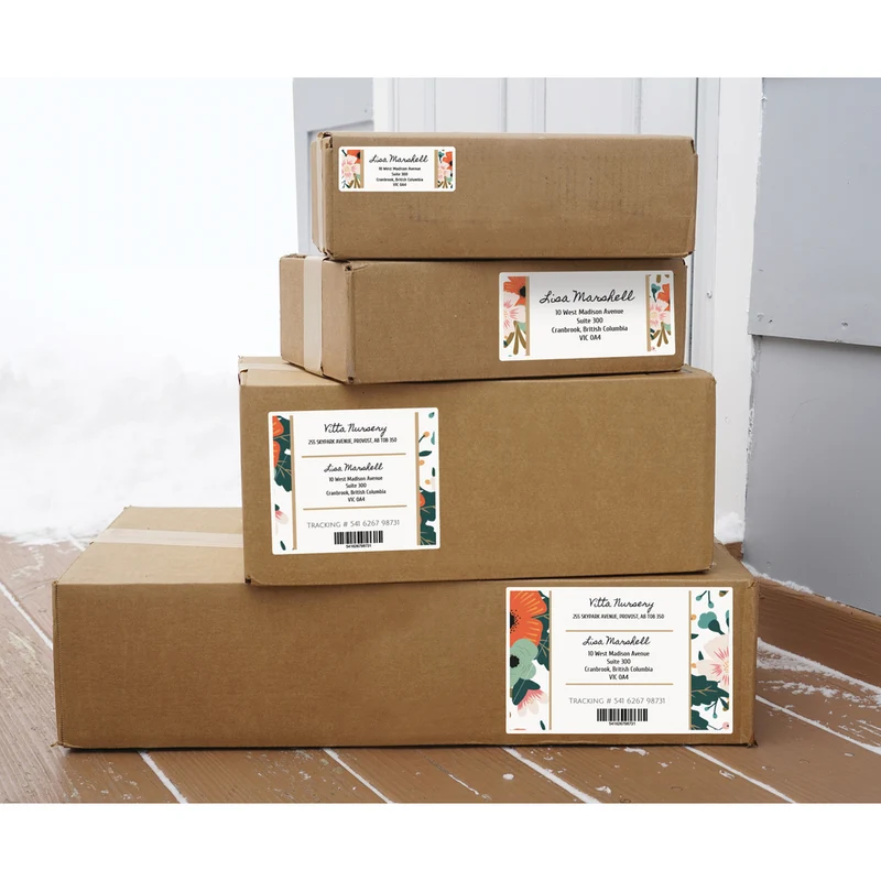 Avery - Étiquettes imperméables rectangulaires - 2po x 4po - Blanc - 100 Étiquettes