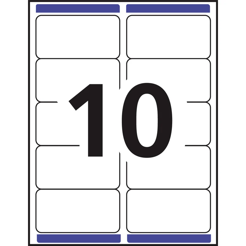 Avery - Étiquettes imperméables rectangulaires - 2po x 4po - Blanc - 100 Étiquettes