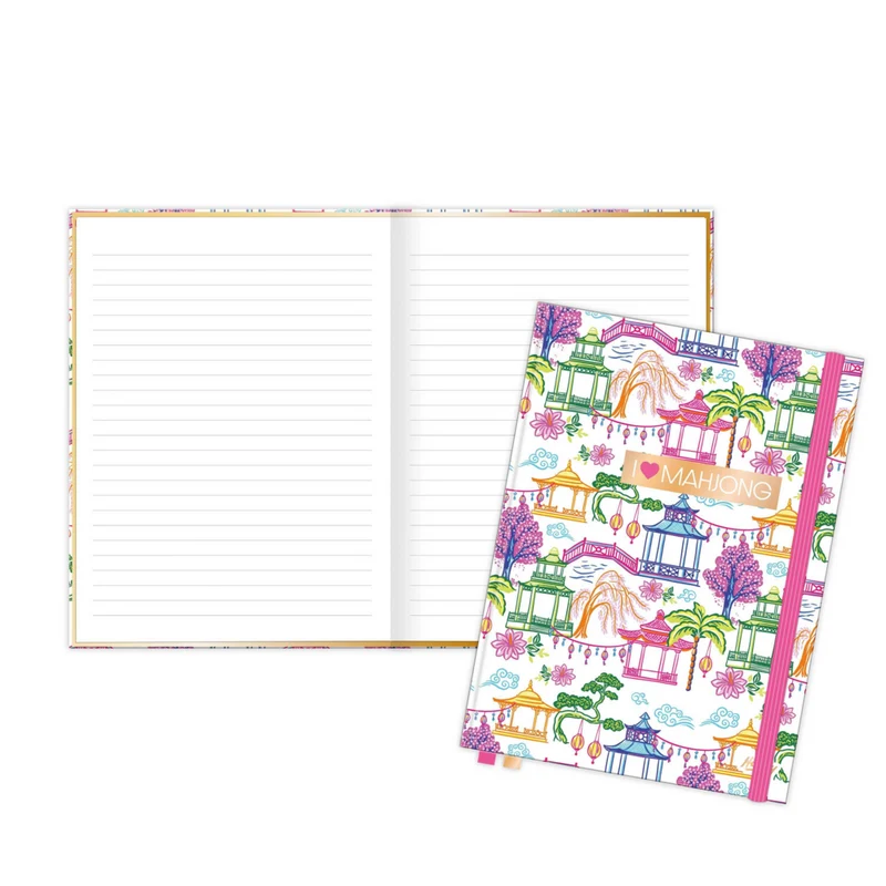 Hilroy - Journal blanc Mahjong, 6 po l x 8 po H, Ligné, blanc, 80 feuilles