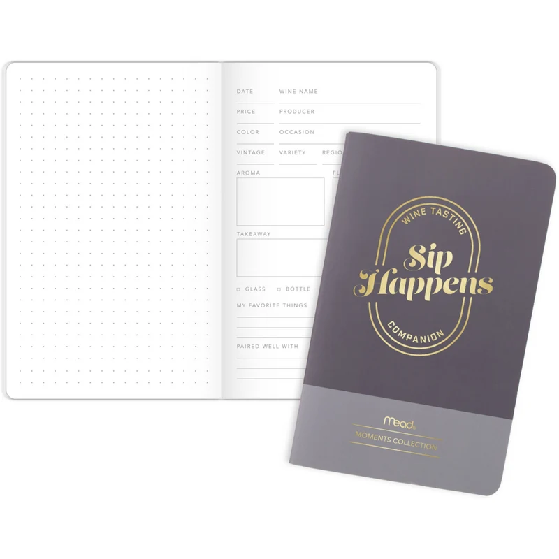Mead - Moments Carnet de poche Vin - 3 1/2 po X 5 1/2 po - 48 pages