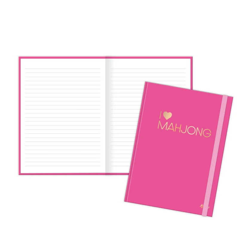 Hilroy Mahjong Hardcover Journal - 6" W x 8" H - Lined - 80 Sheets - Pink