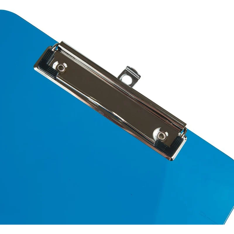 JAM Paper Plastic Clipboards with Low Profile Metal Clip - Letter Size (9 x 12.5) - Blue