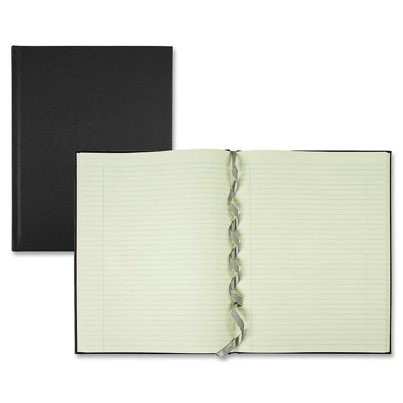 Winnable Executive Journal with Bookmark, 152 sheets, 11" x 8-1/2", Black