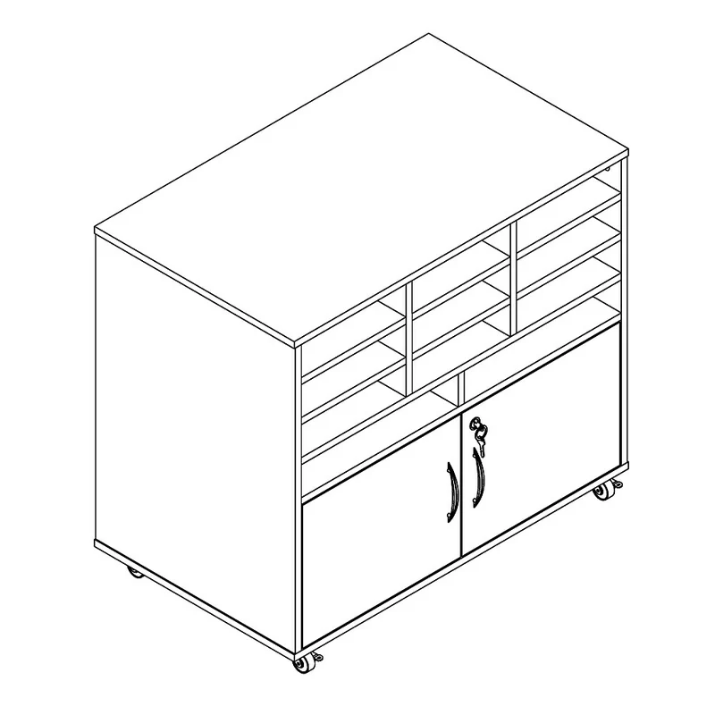 Armoire à appareils de bureau de collection Subra organisateur et rangement de fournitures