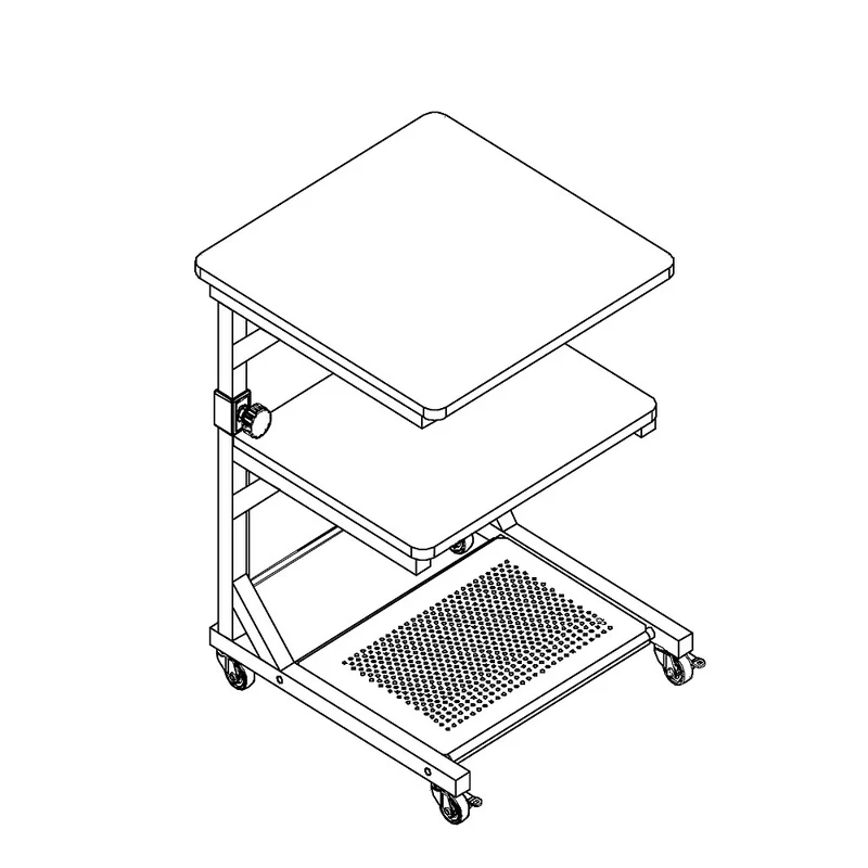 Heartwood – Support pour imprimante/machine Subra série SA-80-2323 à hauteur réglable, gris