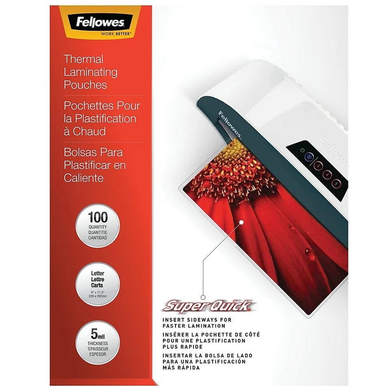 Fellowes ImageLast Laminating Pouches - Letter - 5 mil - 100 Pack (52040)