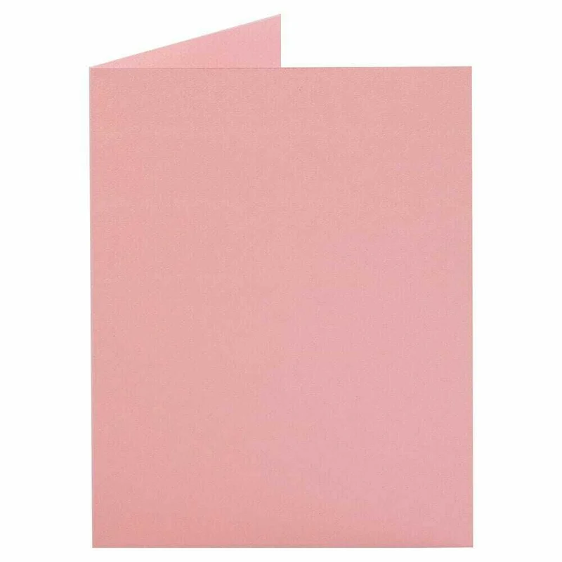 JAM Paper Blank Foldover Cards - 4-3/8" x 5-7/16" (Fits in A2 Envelopes) - Baby Pink Pastel Base - 25 Pack