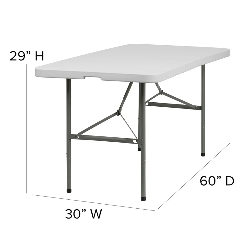 Flash Furniture – Table pliante ronde de 5 pi, granite blanc (DADYCZ152Z)