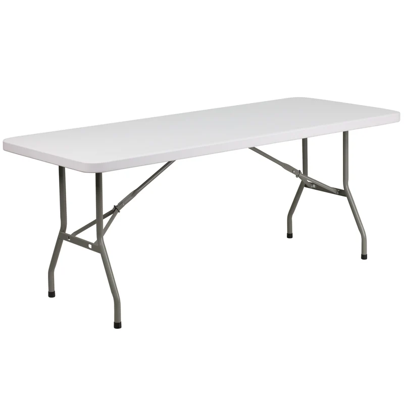 Flash Furniture – Table pliante en plastique de 72 pouces, blanc granite (DADYCZ183BGW)