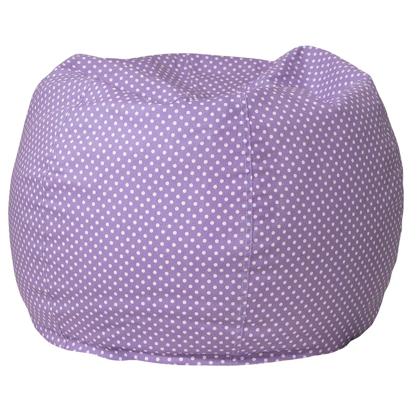 Flash Furniture – Fauteuil poire solide pour enfants, petits pois, croisé de coton, bleu lavande