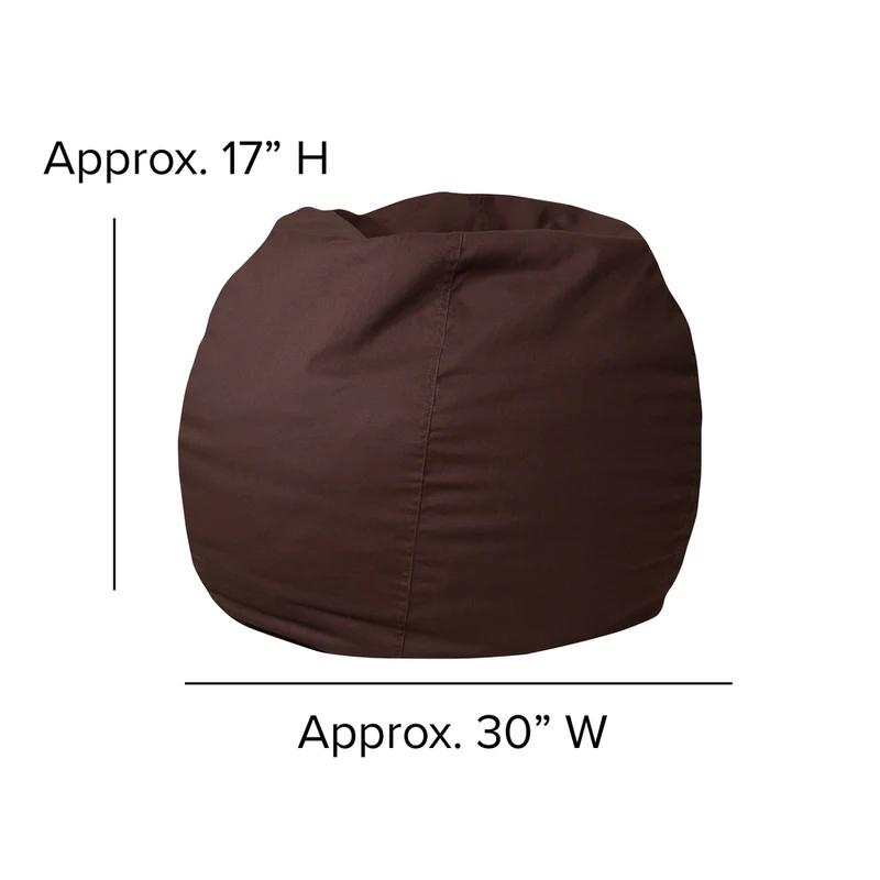 Flash Furniture – Fauteuil poire pour enfants en coton brossé, brun
