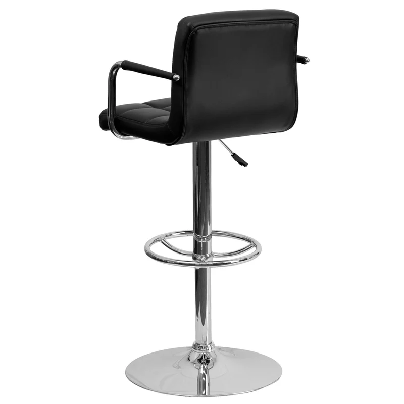 Flash Furniture – Tabouret de bar à hauteur réglable en vinyle, 20 x 18 po, noir