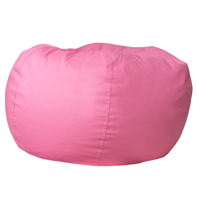 Flash Furniture Oversized Solid Light Pink Bean Bag Chair