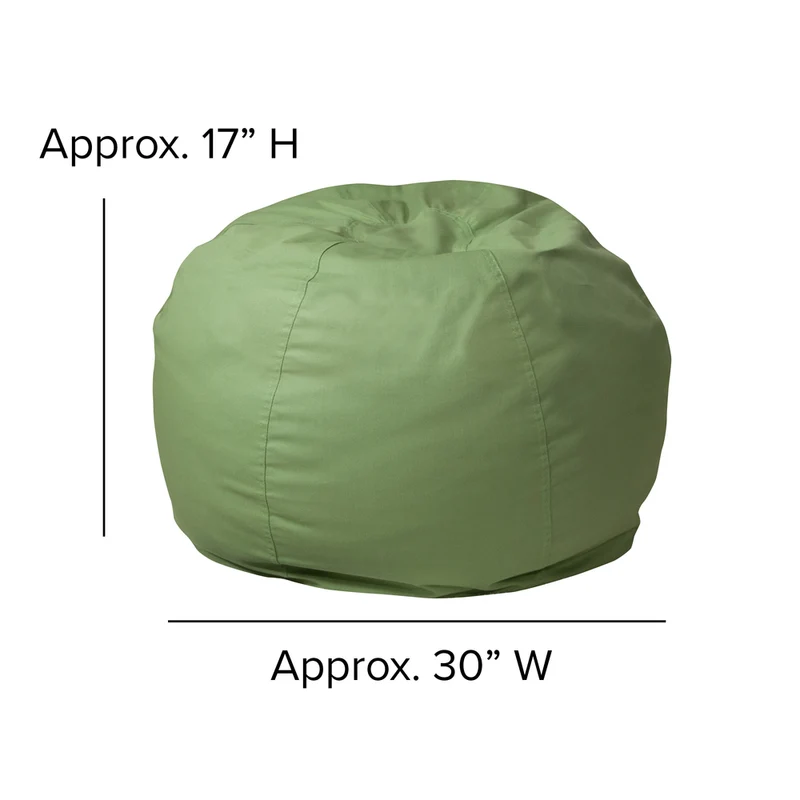 Flash Furniture – Fauteuil poire pour enfants en coton brossé, vert