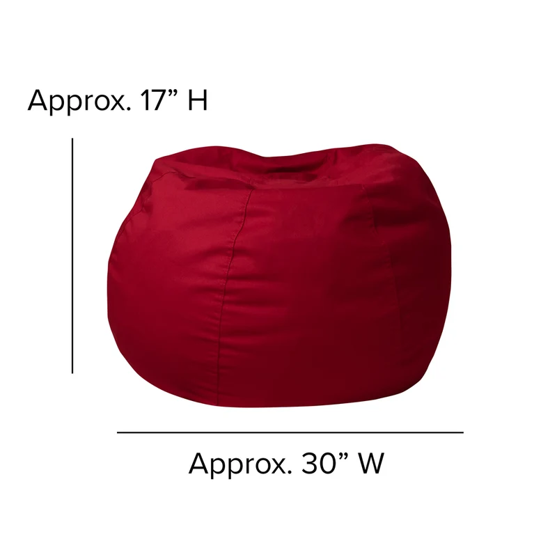 Flash Furniture – Fauteuil poire en croisé de coton solide, petit, pour enfants, rouge