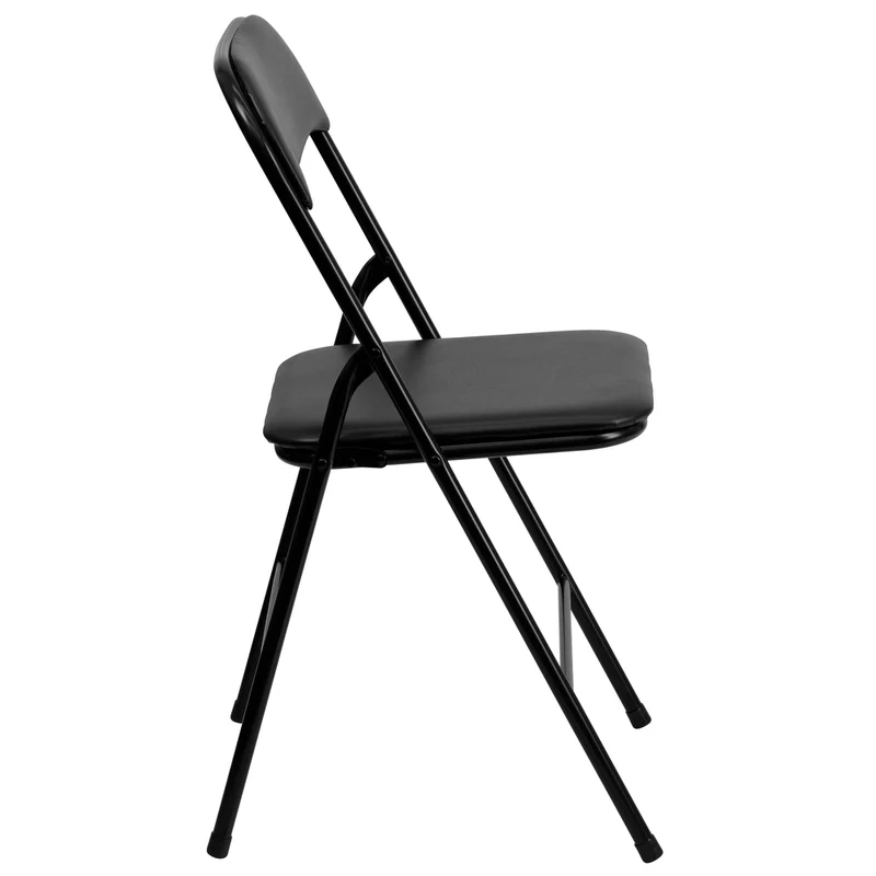 Flash Furniture - Ensemble de table à carte et de chaises pliantes noires de 5 pièces