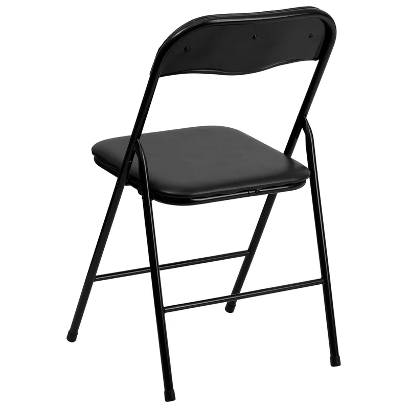 Flash Furniture - Ensemble de table à carte et de chaises pliantes noires de 5 pièces