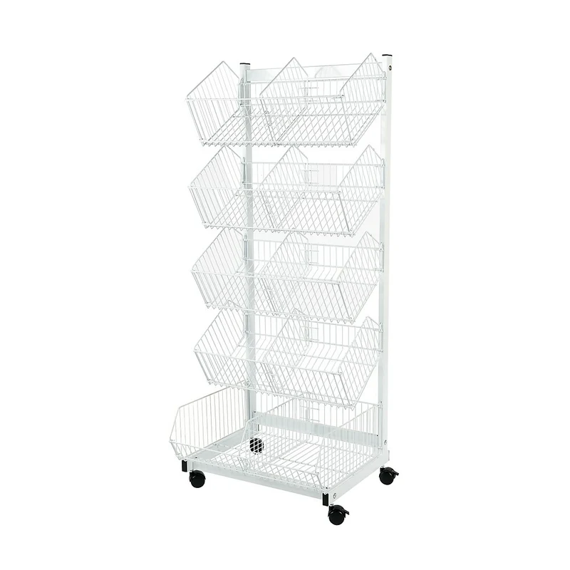 Can-Bramar 5-Tier Mobile Merchandiser, 18" x 23" x 58", Black