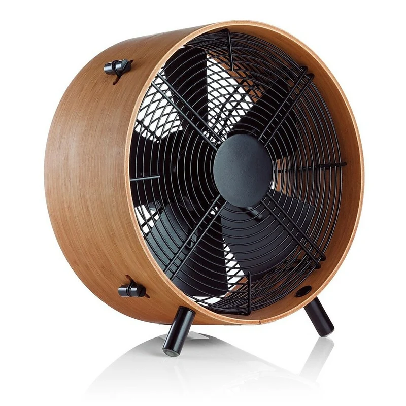 Stadler Form 0-009A Otto Bamboo Fan, 13.5" x 14.6" x 7.2", Brown