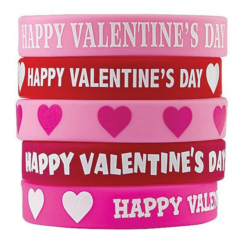 Teacher Created Resources Happy Valentine's Day Wristband, 60 Pack