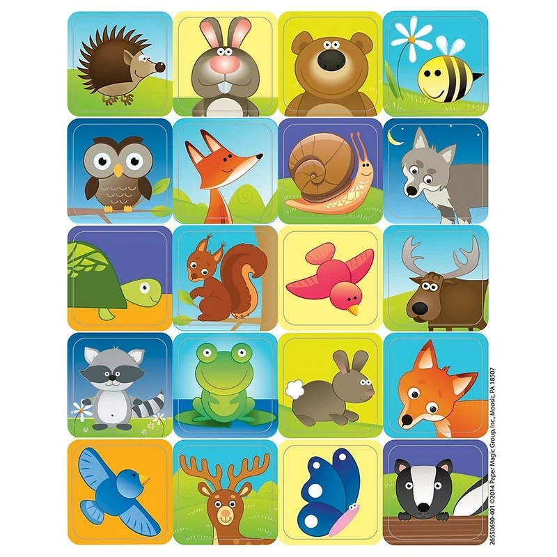 Eureka Thème Autocollant Créatures des bois, 1440 Pack