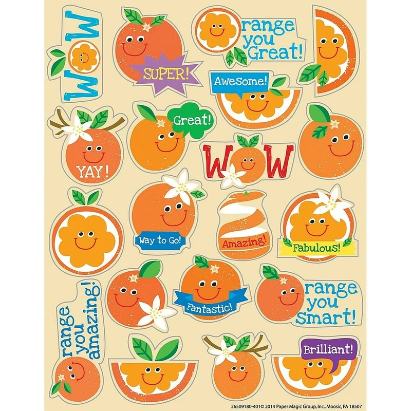 Eureka Scented Sticker, Orange, 480 Pack