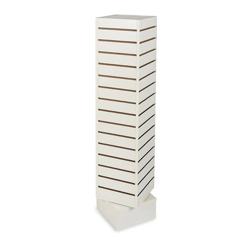 Can-Bramar Econoline Revolving Slatwall Merchandiser, 12"x12"x54", White