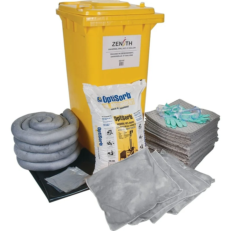 Zenith Safety 63-Gallon Mobile Spill Kits, Universal, With Mobile Container