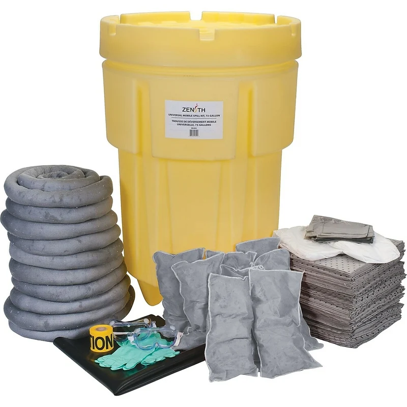 Zenith Safety 95-Gallon Shop Spill Kits, Universal, With Overpack Drum