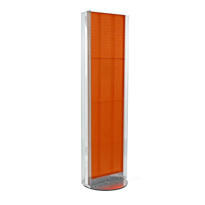 Azar Displays – Support de plancher sur pied avec panneau perforé des deux côtés, 60 x 16 po, orange (700256-ORG)